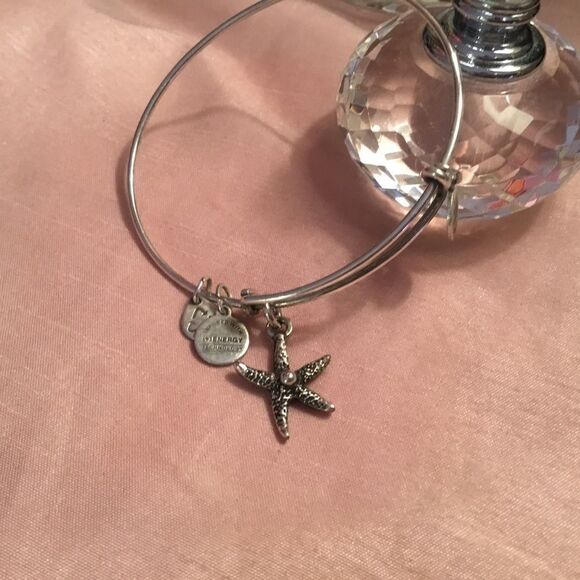 Alex and Ani Silvertone Bangle w/Starfish - Picture 2 of 5